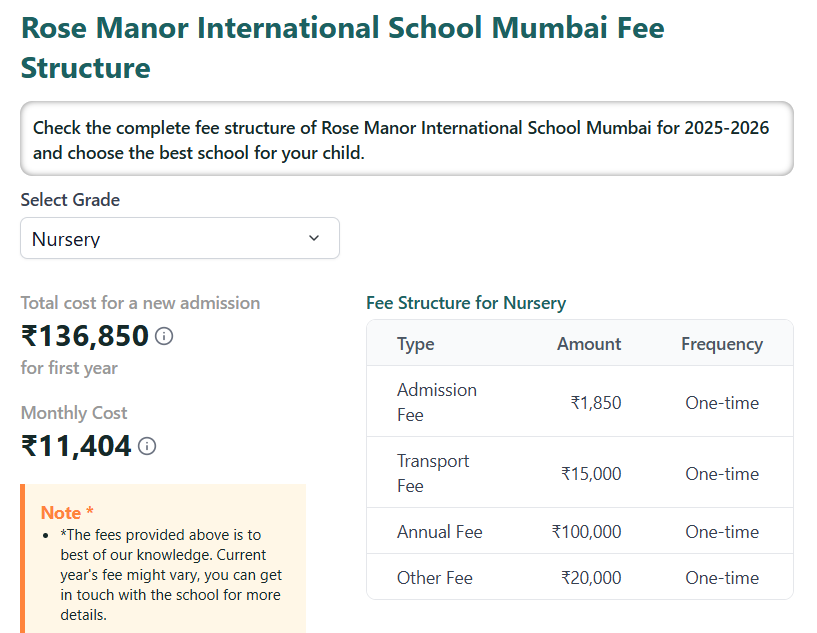Image 1765366409417 Fee structure: