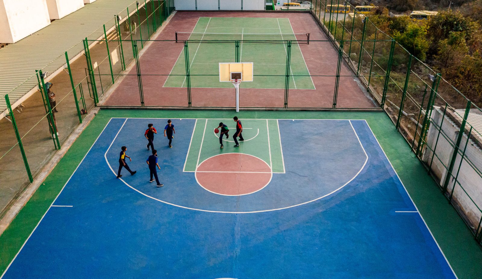 Basketball court at Ganges Valley School Basketball court at Ganges Valley School