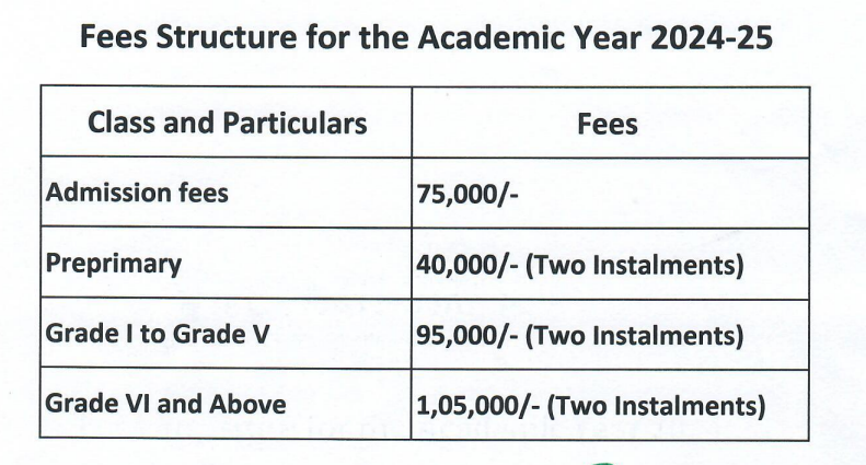Fee Structure of National Public School: