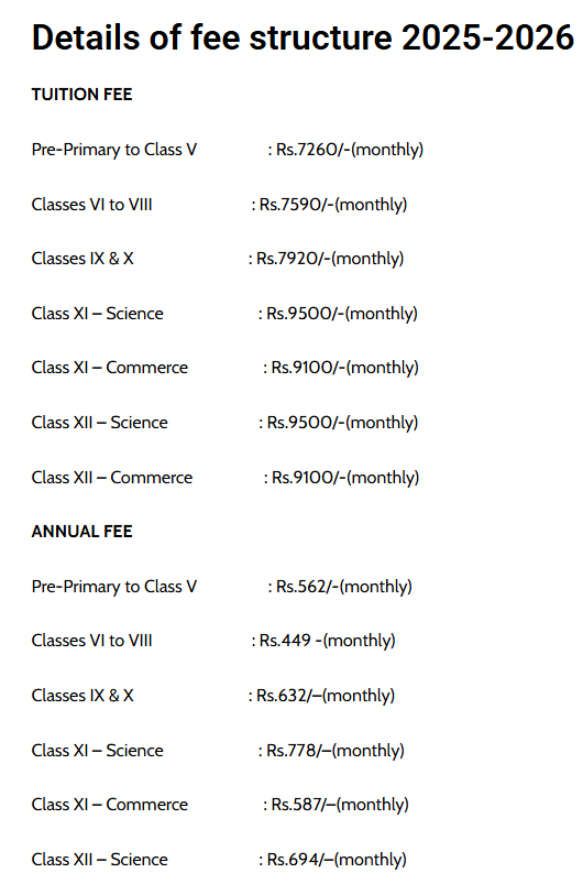 Fee Structure: